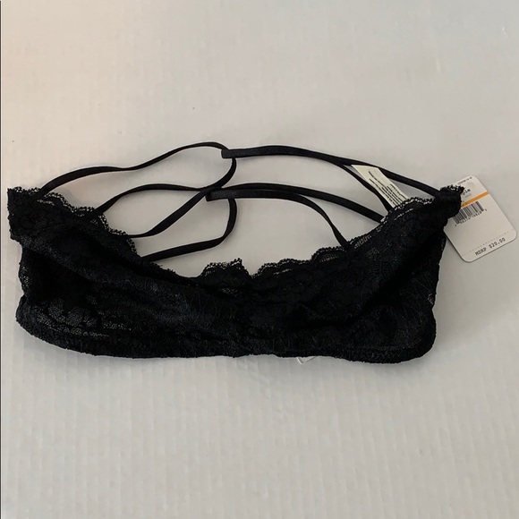 Free People Bralet Size S Intimately BLACK NWT - Picture 2 of 8
